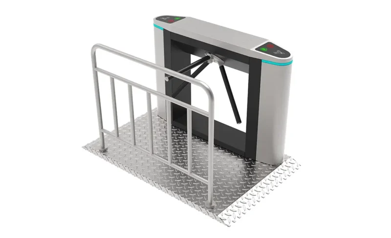 Tripod turnstile for factory and public area entry control