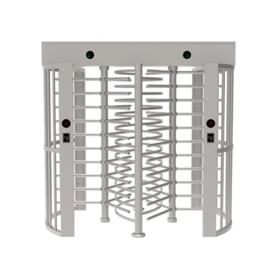 AT502 Double Full Height Turnstile Stainless Steel Anti-Climb High Security Access Control Gate