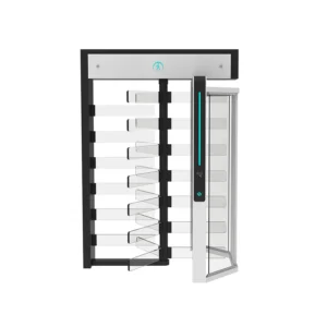 AT507-TC-01 slim full height turnstile by AIPADA, modern anti-tailgating access control gate for offices and gyms