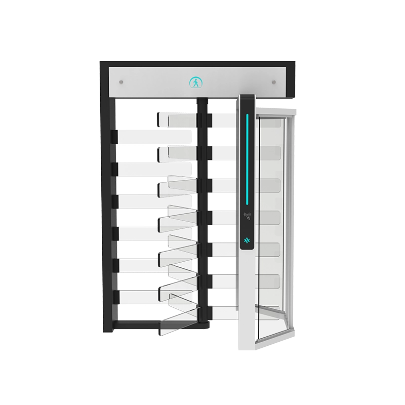 AT507-TC-01 slim full height turnstile by AIPADA, modern anti-tailgating access control gate for offices and gyms