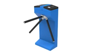 Custom blue AT101 tripod turnstile, access control device for education campus and recreational sites