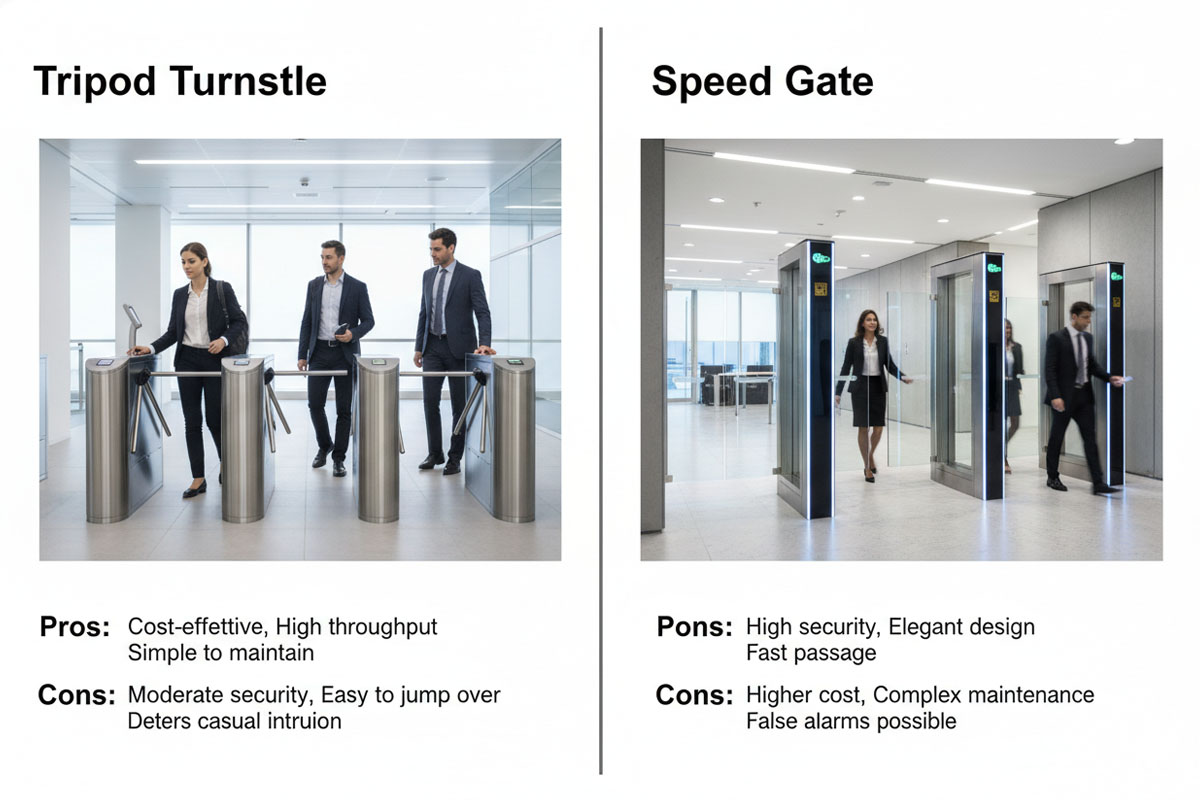 ![Choosing between tripod turnstiles and speed gates](https://aipadaturnstile.com/wp-content/uploads/2026/03/Tripod-Turnstiles-or-Speed-Gates-Which-Should-You-Choose.jpg "Tripod vs. Speed Gates")