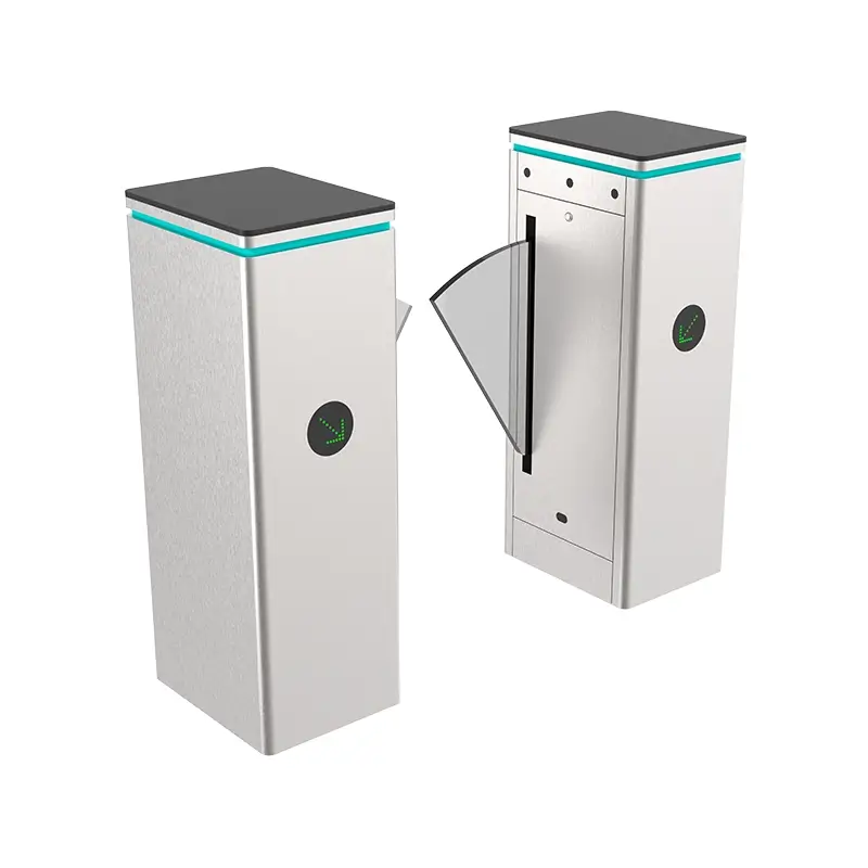 Gym Flap Barrier Turnstile AT315 3 AT315-TC-02 single-wing SUS304 stainless steel flap turnstile, one-side swing barrier for medium-traffic gym access management