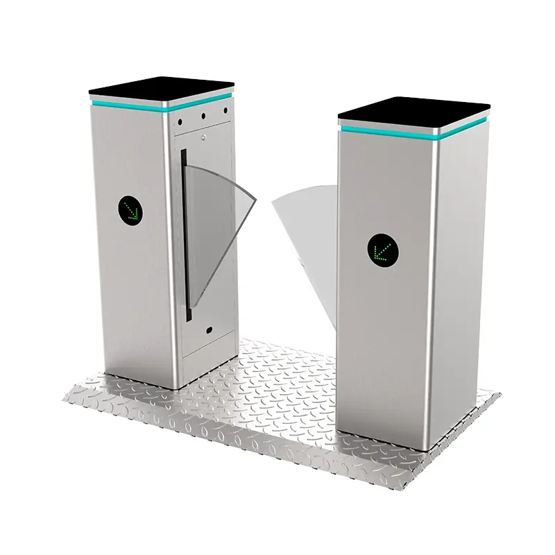 Gym Flap Barrier Turnstile AT315 5 AT315-TC-05 gym access flap turnstile made of SUS304 stainless steel with base plate for fitness club entry controlAT315-TC-05 gym access flap turnstile made of SUS304 stainless steel with base plate for fitness club entry control