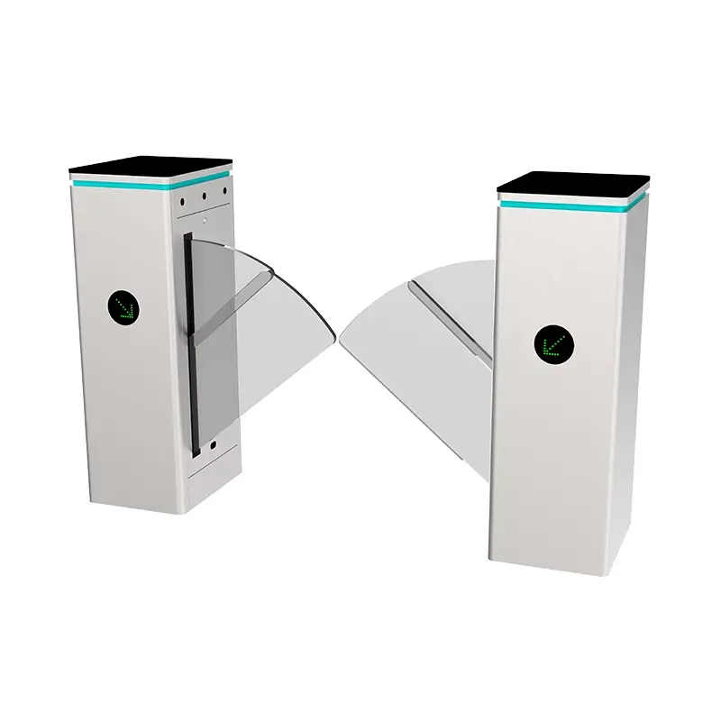 Gym Flap Barrier Turnstile AT315 6 AT315-TC-06 SUS304 stainless steel gym flap barrier turnstile with acrylic wing for fitness center access control