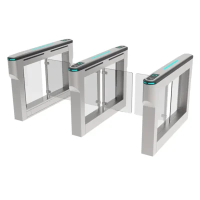 Optical Swing Turnstile AT204, dual lane SUS304 automatic swing barrier with top horizontal