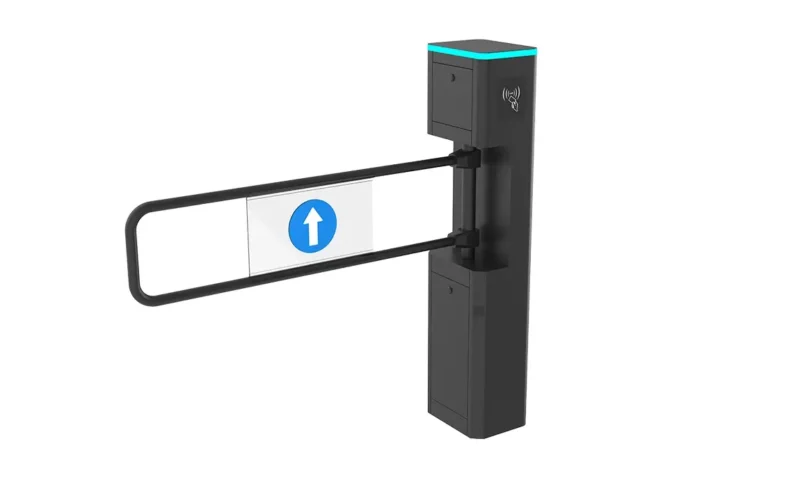black painted swing turnstile, retail shop one-way acrylic swing barrier gate