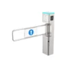 supermarket entrance swing gate, SUS304 stainless retail pedestrian access barrier