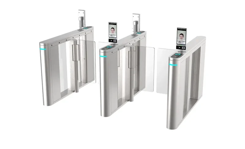 speed gate turnstile, access control speed barrier integrated with facial recognition reader